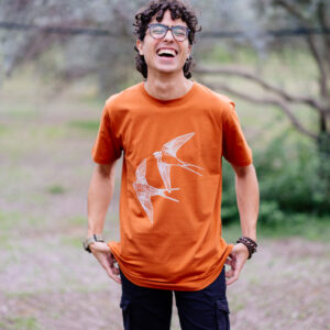 Χελιδόνια | Unisex σκούρο πορτοκαλί μπλούζα